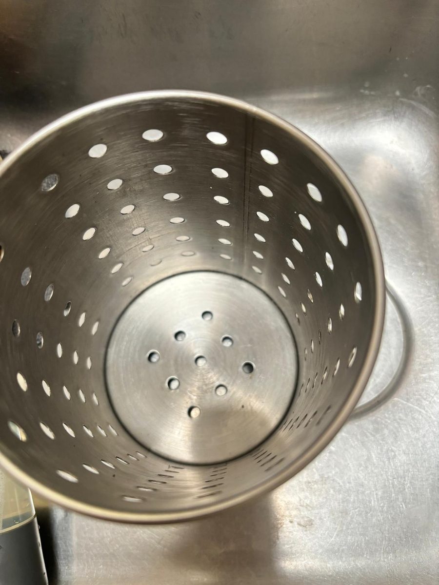 Shiny strainer after